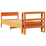 Bed Frame without Mattress Wax Brown 100x200 cm Solid Wood Pine 3306194