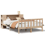 ZNTS Bookcase Bed without Mattress 135x190 cm Solid Wood Pine 3322080