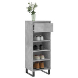 Shoe Cabinet Concrete Grey 40x36x105 cm Engineered Wood 831472