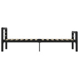 Bed Frame without Mattress Black and White Metal 100x200 cm 284551
