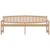Garden Bench 228x59.5x90 cm Solid Teak Wood 364411