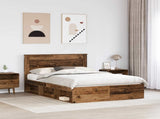 Bed Frame with Headboard Old Wood 140 x 200 cm Solid Pine Wood 3410094