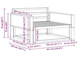 Outdoor Middle Sofa Natural 3438853