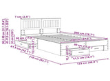 Bed Frame with Drawer Sonoma Oak 120 x 200 cm Engineered Wood 3410915