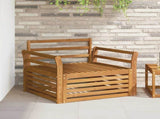 2 Piece Outdoor Sofa Natural 3436394