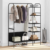 Clothes Rack with Shelf Black 120 x 44 x 160 cm Engineered Wood 868445