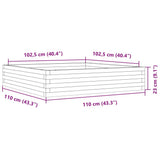 Garden Planter 110x110x23 cm Solid Wood Pine 847213