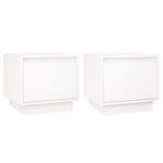 Bedside Cabinets 2 pcs White 35x34x32 cm Solid Wood Pine 813398