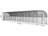 Against Wall Chicken Coop Silver 1200 x 150 x 215 cm 3434725