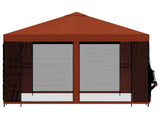 Garden Gazebo with Sidewalls 3 x 3 m Terracotta 900364