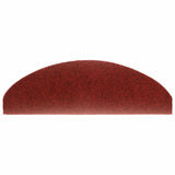 Stair Mats Self-adhesive 15 pcs 65x21x4 cm Bordeaux Red Half Round Large 132700