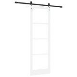Sliding Door White 78 x 232 cm Solid Pine Wood and Glass 3332332