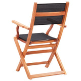 Garden Chair Set of 8 Black and Natural 3086967