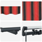 Retractable Awning Manual Orange and brown 400 x 350 cm Fabric 3330739