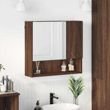 Mirror Cabinet Brown Oak 59 x 17 x 55 cm Engineered Wood 883371