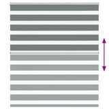 Zebra Blind Dark Grey 130x100 cm Fabric Width 125.9 cm Polyester 4014111