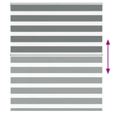 ZNTS Zebra Blind Dark Grey 130x100 cm Fabric Width 125.9 cm Polyester 4014111