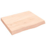 ZNTS Wall Shelf 60x50x cm Untreated Solid Wood Oak 363532