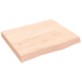 ZNTS Wall Shelf 60x50x cm Untreated Solid Wood Oak 363532