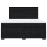 Box Spring Bed with Mattress Black 200x200 cm Velvet 3291004