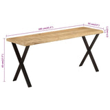 Bench with Live Edge 105 cm Solid Wood Mango 372759