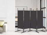5.74FT 4-Fold Top With Shape 130g Polyester Cloth Plastic Feet Carbon Steel Frame Foldable Screen 02101868