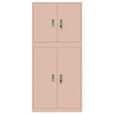 Storage Cabinet 2 pcs Pink 80 x 40 x 175 cm Steel Lockable 3438736