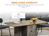 Multi-Storage Six-Person Drop Leaf Dining Table - Grey T3398P342379