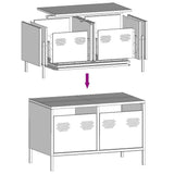 TV Cabinet White 68x39x43.5 cm Cold-rolled Steel 851237