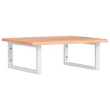 Basin Shelf Wall Mounted Steel and Solid Wood Oak 3302604