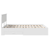 Bed Frame with Headboard White 140 x 190 cm Engineered Wood 3410895