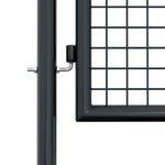 Mesh Garden Gate Galvanised Steel 100x125 cm Grey 145772