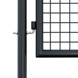 Mesh Garden Gate Galvanised Steel 100x125 cm Grey 145772