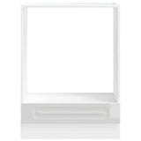 Oven Cabinet Kalmar High Gloss White Engineered Wood 853519