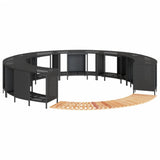 Hot Tub Surround Black Poly Rattan and Solid Wood Acacia 3270639