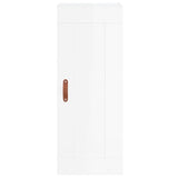 Wall Mounted Cabinet High Gloss White 34.5x34x90 cm Engineered Wood 830478