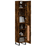 Highboard Smoked Oak 34,5x34x180 cm Engineered Wood 3199134