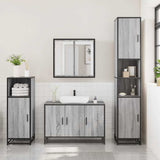 3 Piece Bathroom Furniture Set Grey Sonoma Engineered Wood 3300953