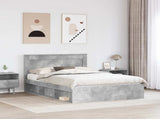 Bed Frame Concerte Grey 150 x 200 cm Solid Pine Wood 3410075