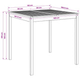 Garden Bar Table White 110 x 108.5 x 105 cm Solid Acacia Wood 901722