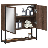 Bathroom Mirror Cabinet Brown Oak 60x16x60 cm Engineered Wood 842425