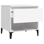 ZNTS Side Table White 50x46x50 cm Engineered Wood 819548
