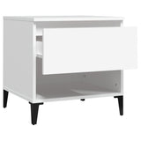 ZNTS Side Table White 50x46x50 cm Engineered Wood 819548