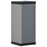 Garden Storage Cabinet Grey and Black PVC and Polypropylene Compact 340982