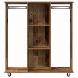 Wardrobe with Shelf Old Wood 102 x 38 x 110 cm Engineered wood 873907