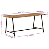 Dining Table 160x80x75 cm Solid Wood Mango 373610