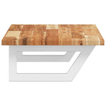 Basin Shelf Wall Mounted Steel and Solid Wood Acacia 3302715