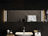 LED Bathroom Mirror Transparent 100 x 40 cm Tempered Glass 42045803
