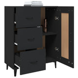 812232 Sideboard Black 69,5x34x90 cm Engineered Wood