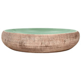 Countertop Basin Green and Brown Oval 59x40x15 cm Ceramic 155077